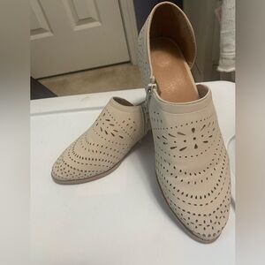 Adorable slide on shoes!  Side zippe.